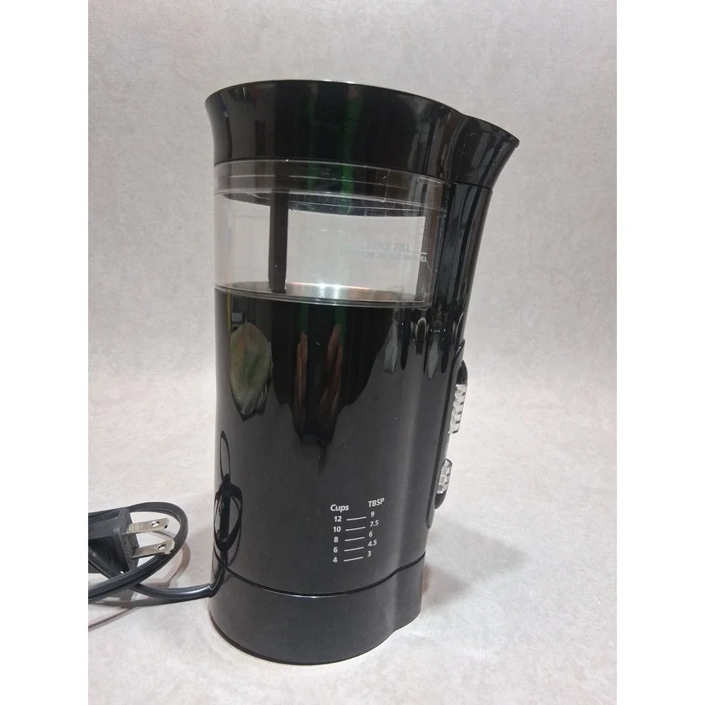 Mr Coffee IDS77 Automatic Burr Coffee Grinder 12 Cup Black Adjustable Grind